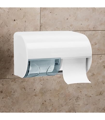 Euro Products | Toiletpapierdispenser | 2-rol | Mini Jumborol | Wit