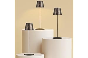 ‎MALUX MALUX Tischlampe Kabellos Dimmbare Touch Control Led Tischlampe Akku mit Warmweiß 8 Farben Outdoor Tischlampe wasserdicht für Ihr Haus Garten Esstisch Schlafzimmer Arbeitszimmer Balkon Hotel(H/Kupfer)