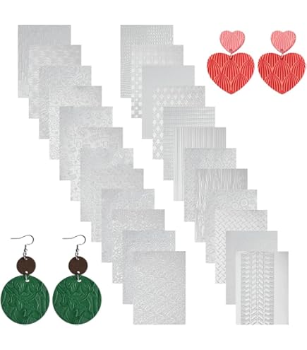 arriettycraft Polymeer klei paddestoel textuur bladeren voor het maken van oorbellen en sieraden, Boheemse stijl maan klei textuur mat voor