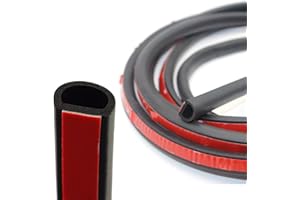 ALL-PIE Car Door Seal Strip 5M/16.4Ft Long Big D-Type Self Adhesive Automotive Rubber Draught Seal Weatherstrip for Car Window Door Soundproofing Engine Cover