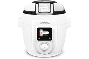 Moulinex Cookeo Infinity, Air fryer + multicuiseur sous pression, Mélange automatique, 19 programmes, Blanc, CE9821F0
