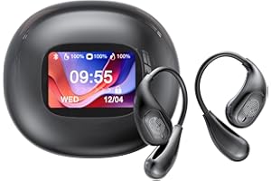 MTOXW Auriculares Traductor Simultánea, Auriculares con IA 3 en 1 Traducción en Tiempo Real 135 Idiomas con Aplicación, Audífonos Bluetooth Pantalla Táctil,50 Horas duración para Viajes, Reuniones