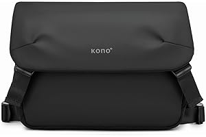 KONO Messenger Bag, Umhängetasche Herren Wasserdichte, Leichte Freizeit Crossbody Tasche mit Mehreren Fächern für 13 Zoll Laptop
