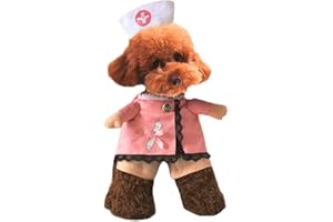 XIAOYU Cachorro Perro Gato Enfermera Disfraz de Halloween Cosplay Fiesta Traje Traje Traje para Perros pequeños y Gato, XL