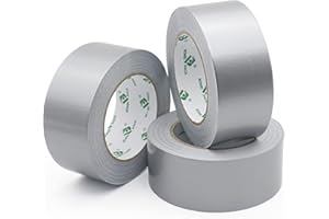 BOMEI PACK Reinforced Duct Repair Tape,Gaffer Tape,3 Rolls 48mm x 32m Silver Waterproof Premium Sticky Heavy Duty Tape for Repairing,Sealing,Bundling,Office Home Strapping