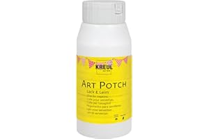KREUL 49253 - Art Potch vernice trasparente 750 ml Colla a base d'acqua per la decorazione e il napkinning Adatto per legno, ceramica, pietra e cartone