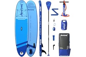 AQUAPLANET Inflatable Stand Up Paddle Board Kit - All Round Ten | 10 Foot | Ideal for SUP Beginners & Experts | Includes Fin, Paddle, Pump, Repair Kit, Backpack, Leash, Dry Bag, Carry Strap