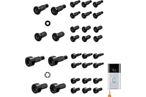 GARESCHTEN Rings Doorbell Screws Replacement, for Ring Door Bell screws Set, 32 Pcs 4 Types T6 T15 rings Door Bell Security screw, Spare screws for All 2nd Generation Rings doorbells (32 in 1)