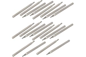 UXCELL sourcingmap® 2.35mm Shank 1.2mm Dia Diamond Head Ball Shaped Grinding Mounted Point Bit 20pcs