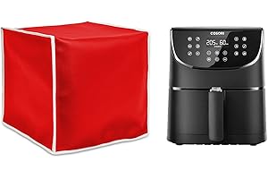 HOMELAY Funda protectora para COSORI Freidora sin Aceite 5.5 L. Fabricación artesanal en España de calidad TOP. Material Polipiel antimanchas, antibacterias. Cubierta en colores (Rojo)