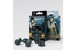 Q WORKSHOP Q-Workshop Galactic Dés de Jeu de Société, Q - Workshop QWOGAL67, Vert/Noir - Version Anglaise