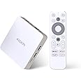 Android TV Box, KP1 Certified TV Box(4K), Free Subscription Channels, 2GB RAM 32GB ROM with Voice Search- Support Chromecast and Dolby Audio, Bluetooth5.0 Smart Box 2024(White)