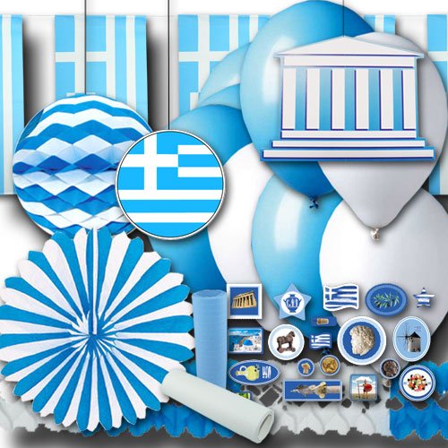 Preisvergleich Produktbild Länderdekoset Griechenland Partyset Basic