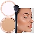 Setting Powder, Face Powder,Pressed Setting Powder Translucent, Baking Powder Makeup, Make-Up Powder, Brush Long Lasting, Matte Finish Natural Colour-Correcting,As Gift for Someone