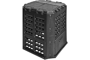 4U-ONLINEHANDEL Cosy & Trendy Compostbak Zwart 320l