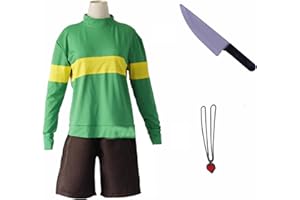TUBAXING Anime Game Undertale Frisk Chara Cosplay Costume Andertail Sweatshirts Long Sleeve Shorts Halloween Carnival Outfit