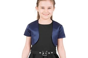 BlackButterfly Enfants Satin Manche Courte Boléro Filles