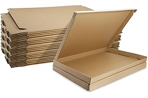 STRBOXONG C4 A4 Royal Mail Large Letter PIP Boxes, 320x230x20mm Corrugated Cardboard Shipping Boxes, Small Postal Packaging Mailing Boxes for Business, Posting, Storing or Gift (Pack of 10)