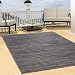 Produktbild carpetcity Teppich Flachflor Modern Outdoor fest Geknüpft Outside Sunset Liniert-Grau 80 x 150 cm