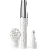 Oral-B Braun Facespa Pro 910 Y&uuml;z Epilat&ouml;r&uuml; Beyaz/G&uuml;m&uuml;ş - Evde Salon G&uuml;zelliği I&ccedil;in 2'Si 1 Arada Y&uuml;z Epilasyonu Ve Temizleme F