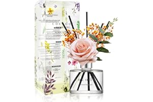 COCOD'OR COCODOR Difusor de Varillas con Rosa/Buque de Flores (Floral Bouquet) / 200ml / Ambientadores de Hogar, Ambientador Varillas, Difusor de Lengüeta, Ideas para Regalar