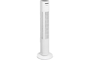Bestron Ventilateur Colonne Oscillant avec Minuteur et Télécommande, Hauteur: 78 cm, Summer Breeze, 35 Watt, Blanc