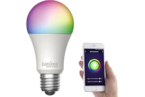‎LUMINEA Luminea Home Control WLAN Glühbirne: WLAN-LED-Lampe, E27, RGB-CCT, 14 W (ersetzt 150 W), 1.520 lm, App (WLAN Licht, Alexa Glühbirne, Stimmungslicht)