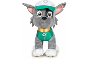 DINOTOYS Peluche de perro de la Patrulla Canina, 19 cm, Chase Marshall Rocky Rubble Sky Zuma, producto con licencia original para niños, figuras de peluche (Rocky)