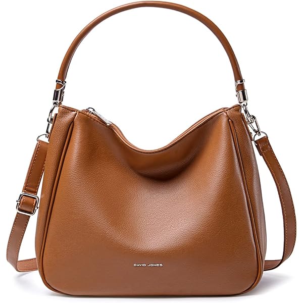 Sac à Main Femme Pride And Soul Holly - Cuir Véritable Cognac, Bandoulière Réglable, Poches Multiples - 35x30x9 Cm - 13