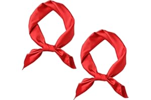 FloralGrace 2 Pezzi Sciarpa di Seta Donna Rosso Leggero Grande (70 * 70cm) Foulard Bandana Fazzoletto Donna Sciarpa Elegante Scialle Sciarpe Scialle Regalo per le Donne