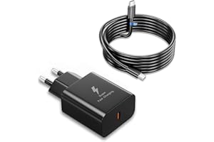 MKNENAJN Samsung 25W Fast Charger Adapter Netzteil USB C ladekabel Ladegerät, für Samsung Galaxy S25 S24 S23 S22 S21 S20 Plus/FE/Ultra, A55 5g A54 A53 A52 A51 A16 A15 A14 A13 A12, mit Typ C Schnellladekabel 2m