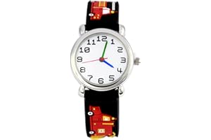 ele ELEOPTION Children's Watch Waterproof 3D Cute Cartoon Round Dial Silicone Rubber Band Quartz Wrist Watch Xmas Gift for Little Girls Boy Kids Children Environmental Friendly