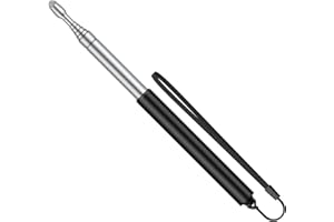 Uniclife Telescopic Stylus Pen for Touchscreens, Telescopic Teachers Pointer with Stylus & Lanyard, Retractable Teacher Pointer Stick for Classroom, Extendable Whiteboard Pointer, up to 100 cm (Black)