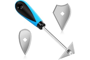 Färgskrapa av rostfritt stål, spatelverktyg 3-i-1-färgskrapset, 22 cm färgspatel i rostfritt stål med dragblad (triangel komb