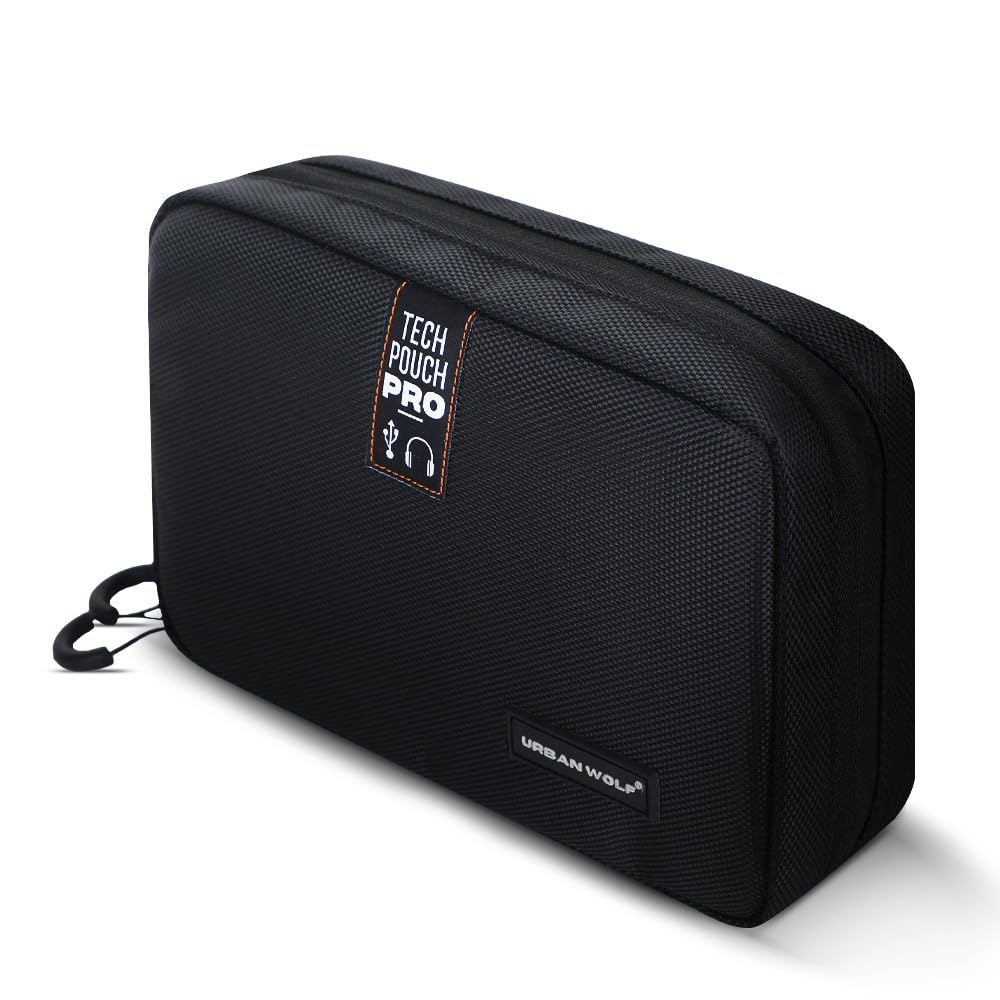 URBAN WOLF Tech Pouch Pro: Waterproof Tech Organizer Pouch, Electronic Organizer, Gadget Pouch, Travel Pouch, Hard Disk Pouch