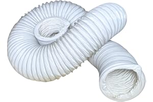 CLIVEX CLIMATE CONTROL SPECIALIST Clivex Tubo de secadora universal fléxible de PVC (completo) sin aluminio, válido para aire acondicionados portátiles o campanas extractoras. formato de diametro ø102mm y 3metros de longitud