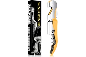 Allpeak Kellner Korkenzieher Wein Kellnermesser - 1PC Weinöffner Weinflaschenöffner Wein Öffner Flaschenöffner Wein Kellnermesser Profi Kellnerbesteck Bottle Opener - Gelb
