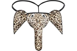 VemeFufu Ropa Interior con Diseño de Elefante para Hombre Calzoncillos Sexys para Hombre Cintura Baja Divertida Tanga