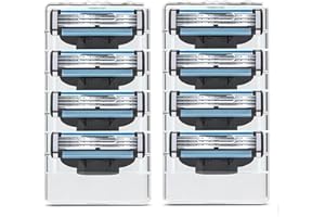 PEXIVOZ 8 Pezzi Lamette Mach 3,Ricariche Mach 3 Turbo per Lame Per Rasoio da Uomo, Lame Del Rasoio di Sicurezza Professionale Per Fusion Proglide Per Il Contorno del Viso, Regalo Per Padre E Fidanzato