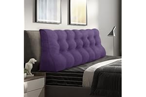 ‎RUCENER Rucener Rückenlehne Kissen Hohen Rückenlehne Kissen Großen Dreieckigen Kissen Hohen Rückenlehne für Bett Perfekt AlsKissen Zum Fernsehen und Lesen Gibt Es in Vielen Größen Violett 180 cm