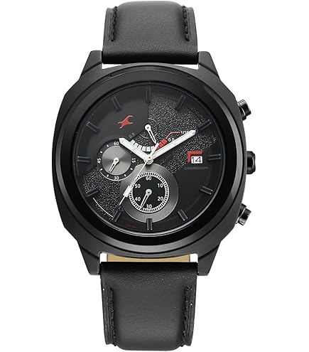 Fastrack Kronos 3 with Blue Dial Black Stainless Steel Strap Watch