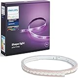 Philips Hue LightStrip+ Basis Set (ohne Bridge), 2m, flexibel erweiterbar, dimmbar, bis zu 16 Millionen Farben, steuerbar via App, kompatibel mit Amazon Alexa (Echo, Echo Dot)