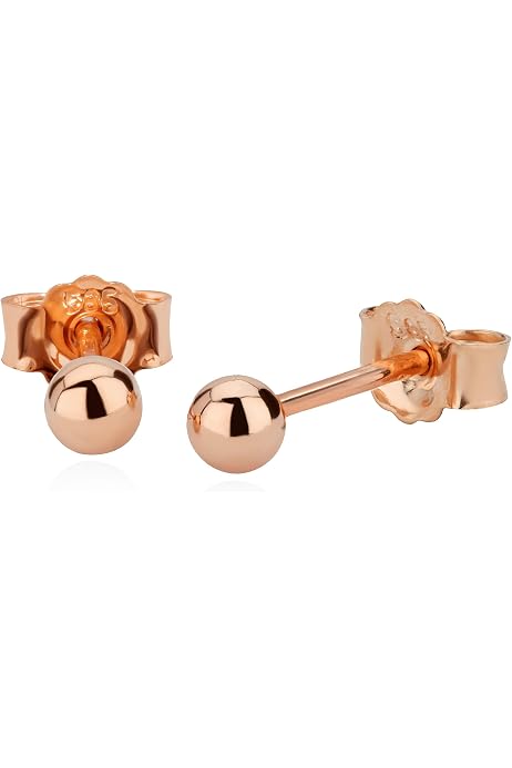 14K Massivgold Kugelstecker – 3 Bis 8 Mm Größen, Glänzend