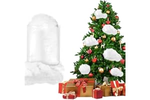 LANSKYLAN Nieve Artificial 7,05 Onzas/200g Decoración de Nieve Falsa Navidad Falsa Nieve Artificial Esponjosa Nieve Suave Esponjosa de Fibra Interior Nieve Falsa para Árbol de Navidad Invierno