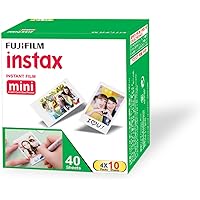 Fujifilm Instax Mini Picture Format Film - Value Pack 40 Shots Films (White)