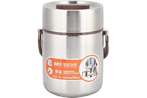 TIIYEE Termico per Cibi e Bevande Caldi, Thermos Vivande, Thermos per Alimenti caldi, Contenitore per Alimenti Isolato Contenitore per Il Pranzo Vaso sottovuoto in Acciaio Inox Bento Zuppa Tenere Caldo 1,6L