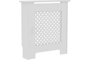 Vida Designs Oxford Cache-radiateur Moderne à Lattes Traditionnel, MDF Peint Blanc, Petit