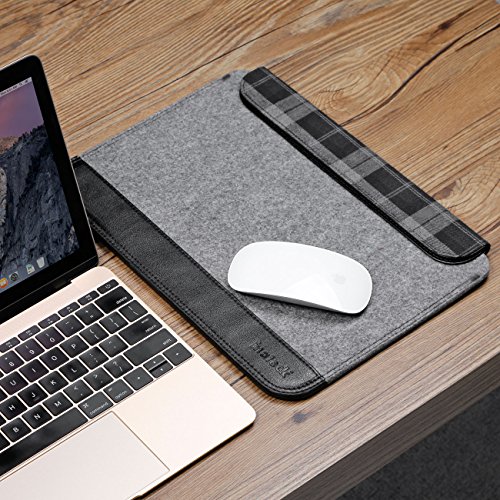 Inateck Neues MacBook 12 Zoll Retina Display Hülle Tasche, Case Sleeve für Apple New Macbook 12″, Grau - 7