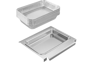 SafBbcue 67047 Catch Pan Drip Pan for Spirit II E/S 210, E/S 220 Spirit II E/S 310, E/S 320, E/S 330 Genesis II 200 300 Grease Drip Tray with Aluminum Foil Liner -12Pcs