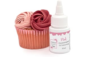 Colour Splash Oil Based Food Colour | Pink | Vibrant Edible Colour For Baking, Colours Buttercream, Cake Mix, Chocolate - 30ml